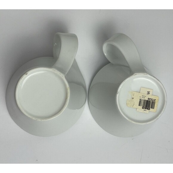OKKO Coffee Tea Cup Set 2 Vintage Y2K Modern Design White Ceramic MOMA Argentina - Picture 8 of 8